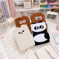 Agenda MONDOF Tamaño A5, 80 Hojas, Cubierta de Felpa Suave, Diario, Planificador, Cuaderno con Diseño de Animales, Cierre Magnético