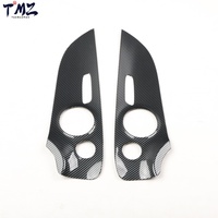 2 Buah Penutup Interior Plastik Trim Panel Pintu Motif Karbon untuk Mercedes Benz E Class AMG Coupe 2016 2021