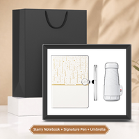 Kit Cadeau Promotionnel Personnalisé 3-en-1 : Carnet A5 Étoilé, Stylo et Parapluie – Idéal pour Événements d'Entreprise, Cadeaux d'Entreprise et Kits de Bureau en Gros
