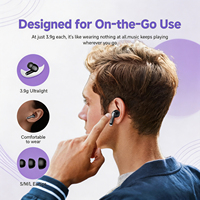 Écouteurs sans fil intra-auriculaires TWS OEM vérifiés S48 avec réduction de bruit ENC, affichage numérique LED de la puissance et basses profondes stéréo de 13 mm