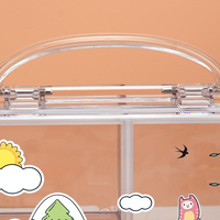 Boîte à lunch de dessin animé scellée, boîte à bento divisée pour fruits, étanche, micro-ondable, chauffable, 3 compartiments, enfants, employés de bureau, étudiants