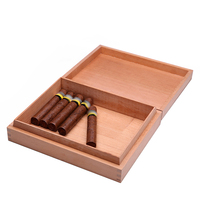 Plateau à cigares de luxe en bois de cèdre, boîte de rangement et d'exposition pour cigares, accessoires personnalisés pour cigares en gros