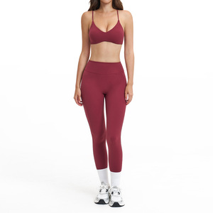 Ensemble de sport 2 pièces pour femme : Soutien-gorge de sport Y-strap et Legging, idéal pour le fitness et le yoga, anti-transpiration - Product Image 5