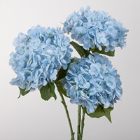 Buket Bunga Hydrangea Bordir Simulasi Handfeel Moisturizing 176 Lembar Kain Sutra Buatan Lembut Berbentuk Gel Besar untuk Pengantin
