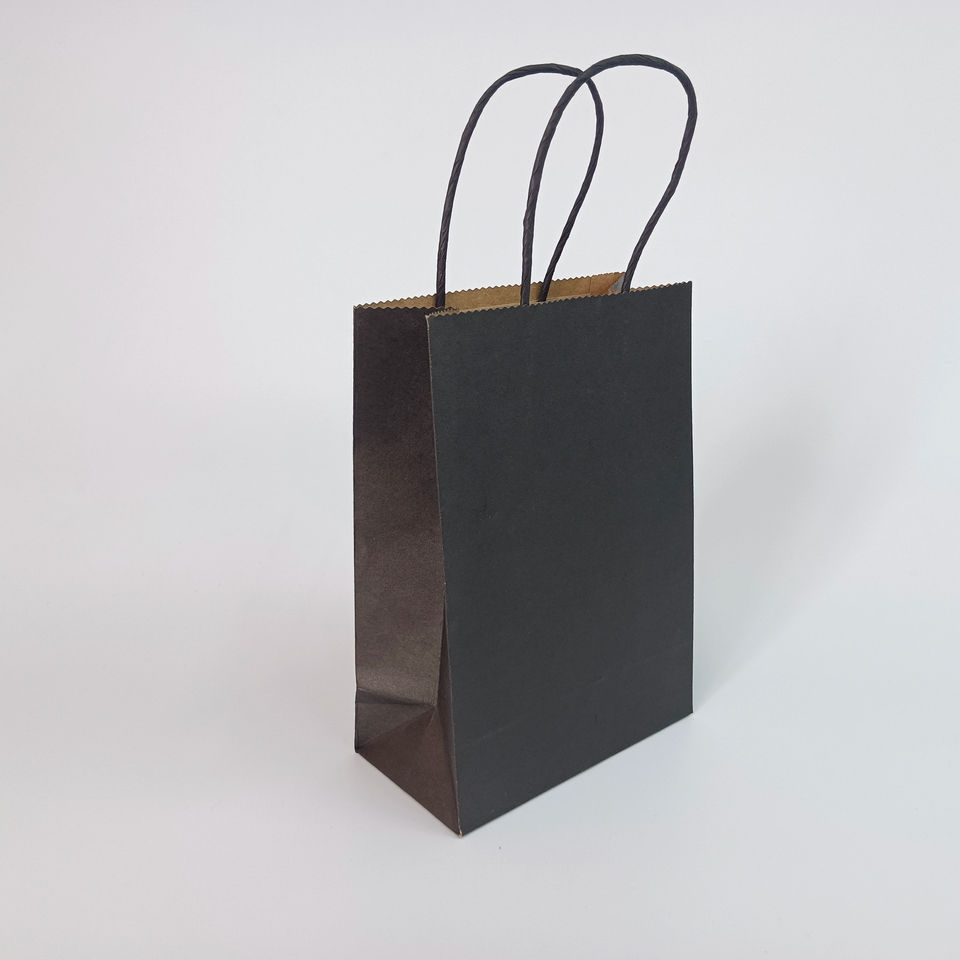 Restaurant Takeout Brown Kraft Food Paper Carrier Bags Black Store ...