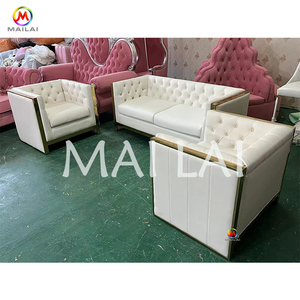 Fauteuil de canapé de luxe de sortie d'usine meubles de mariage de <span class=keywords><strong>1</strong></span> <span class=keywords><strong>2</strong></span> <span class=keywords><strong>3</strong></span> places ensemble de canapés élégants au design moderne haut de gamme - Product Image 5
