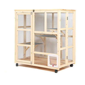 Personnalisé résistant aux intempéries extérieur bon marché en bois pour animaux de compagnie chat <span class=keywords><strong>condo</strong></span> <span class=keywords><strong>cages</strong></span> - Product Image 1