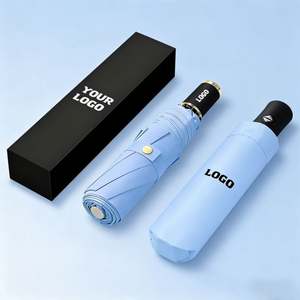 Parapluie pliant en 3 sections, léger, 21 pouces, 8 baleines, avec impression de logo personnalisé, promotionnel, économique, vente en gros, fabriqué en Chine - Product Image 1