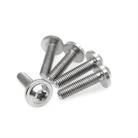 Sekrup Torx Flens Besar Titanium GR5, Baut Kepala Bulat Besar Ulir Penuh untuk Modifikasi Bodi Fairing Motor Ukuran Kustom