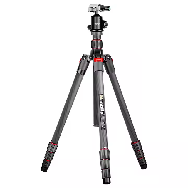 Professional Carbon Fiber Travel Tripod - Ultra Lightweight Compact Camera Stand with 360° Ball Head for DSLR/Mirrorless/Phone