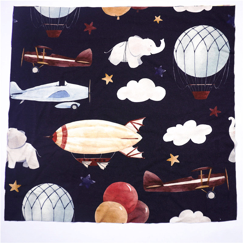 Free Sample Soft Custom Printed Design 95% Organic Bamboo 5% Spandex Fabric for Baby Cloth, 230-250GSM