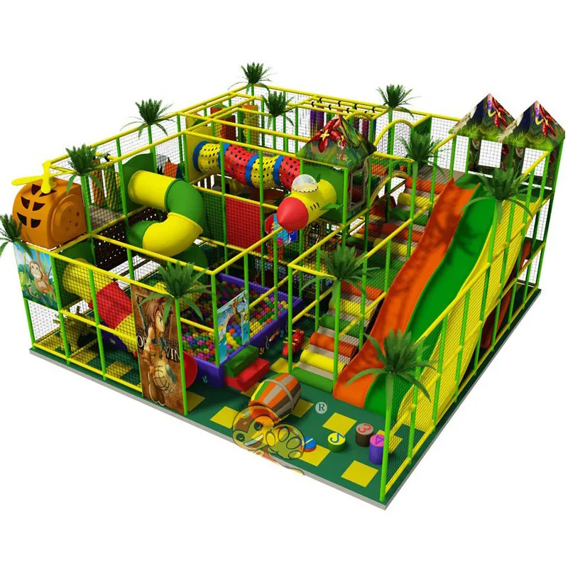 Jungle theme Kids playground indoor Amusement park Equipment small Playground for sale