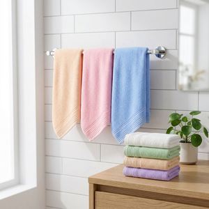 Serviettes de toilette et débarbouillettes réutilisables 100 % coton tissé, couleur unie, ultra absorbantes pour usage hôtelier et nettoyage du visage - Product Image 4