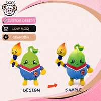 Figurines en peluche personnalisées Porte-Flamme Vert, rembourrage en coton PP, Mascotte debout, Tailles personnalisées (11-30cm), Brodé