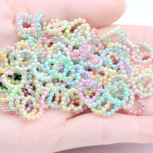 Nuevo Stock, 120 Piezas/Paquete, Perlas de Resina ABS de 11mm, Color Arcoíris, Adornos de Resina en Forma de Corazón para Decoración de Uñas - Product Image 1