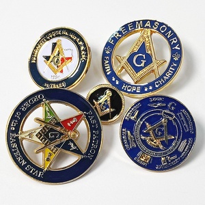 China OEM Schwarze Freimaurer-Anstecknadeln Gestalten Sie Ihre Eigene Freimaurerische Anstecknadel - Product Image 2