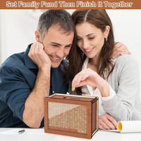 Cadeau personnalisé 10K Cash Vault Savings Challenge Target Box Tirelire en bois Boîte d'économie d'argent pour enfants et adultes