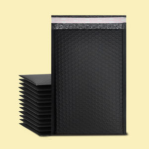 Sac à bulles en film co-extrudé noir 11x13+4CM, épais, écologique, biodégradable, pour cosmétiques, bijoux, CD, enveloppe express personnalisée - Product Image 1