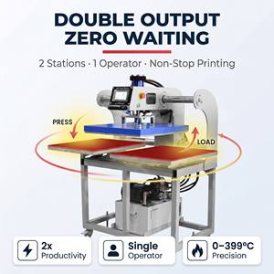 Máquina de Transferencia de Calor Hidráulica Automática Deslizable para Sublimación de Prendas - Product Image 3
