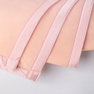 4 Piece Pink Bedding Set Breathable <b>Comfortable</b> Fabric For All Season Bedroom Decoration - Product Image 3