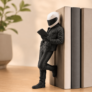 Segnalibri a forma di motociclista stampati in 3D, adatti per librerie, fantastiche decorazioni a tema lettura per angoli di lettura. - Product Image 3