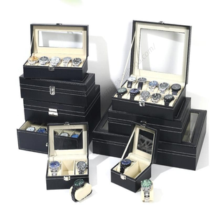 Boîte de rangement pour montres à 2/3/6 emplacements avec vitrine en verre et coussinets de présentation – Vente en gros à chaud - Product Image 3