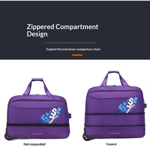 Sac de sport à roulettes pliable et imperméable grande capacité personnalisé pour la gym et les voyages – Vente en gros usine - Product Image 3