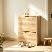 Meuble à chaussures mural étroit moderne et étanche 2026Slim avec couvercle rabattable et rangement intégré pour entrée de maison et couloir