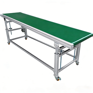 Nastro Trasportatore Orizzontale in <span class=keywords><strong>PVC</strong></span> a Prezzo di Fabbrica, Sistema di Nastro Trasportatore Piatto Verde per Alimenti, Dimensioni Personalizzate per Uso Industriale - Product Image 2