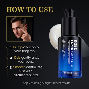 Suero para Ojos KOEC con Cafeína para Bolsas, Líneas Finas, Ojeras y Arrugas, Crema para Ojos Natural, Arrugas Masculinas OEM - Product Image 4