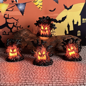 Nouvelle décoration d'Halloween, arbre démoniaque en résine, article décoratif en résine lumineux à LED - Cadeau créatif d'Halloween - Product Image 1