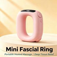 Anneau de massage chauffant manuel sans fil, masseur tissulaire profond, 5 vitesses, 5 modes, rechargeable, contrôle de la minuterie pour un soulagement musculaire complet du corps