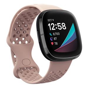 Silicone Band Fit for <strong>Fitbit</strong> Versa 4 3 Smart Watch Double-buckle Breathable Women Men Band Fit for <strong>Fitbit</strong> Sense 2 Strap - Product Image 5