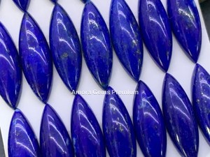 8x25mm lapislázuli calibrado Marquesa cabujón piedras preciosas sueltas para la fabricación de joyas hechas a mano y diseño personalizado - Product Image 4