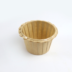 Cốc Giấy Nướng Bánh Tùy Chỉnh Hộp Bánh <span class=keywords><strong>Cupcake</strong></span> Giấy Lót Hình Chiếc Mũ Nhỏ Màu Trắng Màu Nâu - Product Image 3