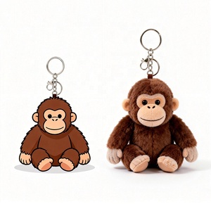 Llavero de Peluche Personalizado de Orangután Marrón de Stranger <span class=keywords><strong>Things</strong></span>, Súper Suave, Bajo MOQ, Relleno de Algodón PP, Juguete de Peluche, Regalo Navideño - Product Image 3