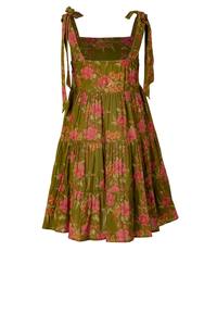 Robe courte à volants en coton pur de style bohème, best-seller, pour les festivals, les vacances à la plage ou les escapades de week-end, disponible à la vente - Product Image 2