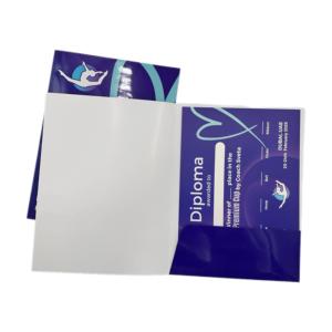 Grosir kustom A4 Glossy Folder satu saku sertifikasi mengkilap kertas presentasi pencetakan Folder - Product Image 4