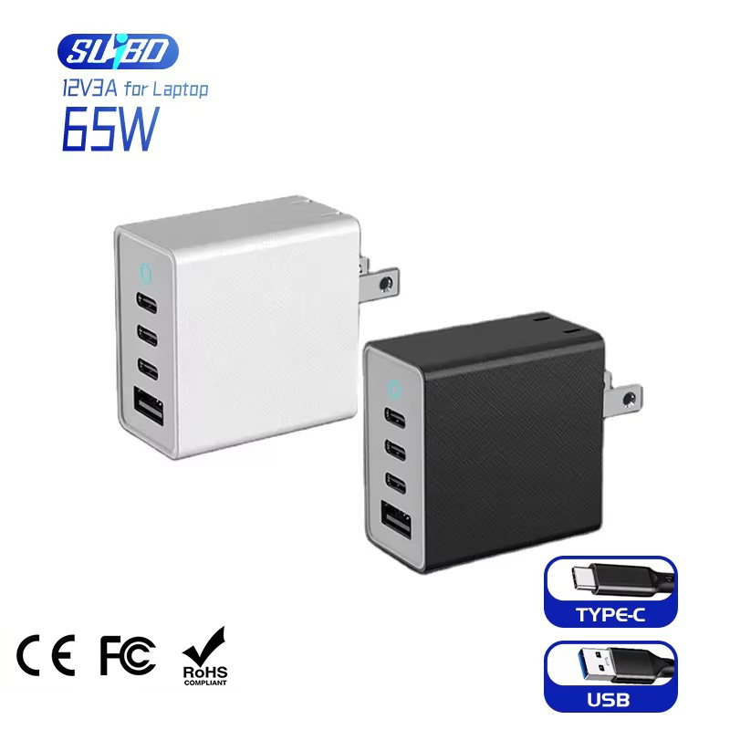 USB C 65 Вт Gan быстрое зарядное устройство 3,0 QC3.0 ABS для зарядки OTP протекторы 12V/3A OVP адаптер питания для ноутбука 20W Мобильный телефон SCP