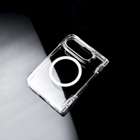 Étui de téléphone pliable magnétique transparent en PC à couverture intégrale 360° pour iPhone Duo Fold