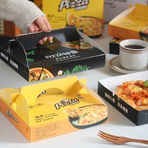 Cajas de Pizza de Cartón Corrugado Reciclables Impresas Personalizadas, <span class=keywords><strong>Caja</strong></span> de Embalaje Plegable de Grado Alimenticio con Acabado Brillante UV para Snacks - Product Image 1