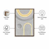 Tableau mural géométrique minimaliste LED sur toile, cadre moderne pour salon, grande peinture murale suspendue
