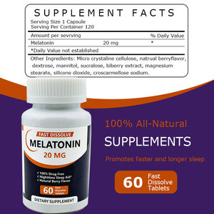 Productos de Salud OEM, Tabletas de Melatonina, Vitaminas para Dormir, Sueño Profundo, Mejora la Calidad del Sueño, Tabletas de Melatonina de 20 mg - Product Image 3