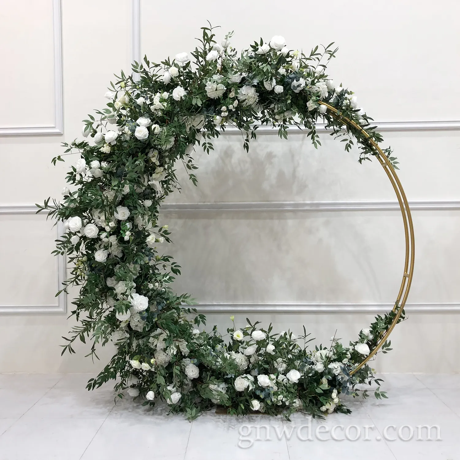 Artificial Rose Flowers Decoration Home Wedding Decoration White Ivory Floral Arrangement Supplies Artificial Rose Hydrangea Flower Stage Events Arch