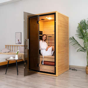 Tam spektrum kızılötesi <span class=keywords><strong>Sauna</strong></span> 1 kişi <span class=keywords><strong>Mini</strong></span> kızılötesi iç mekan <span class=keywords><strong>Sauna</strong></span> odası - Product Image 5