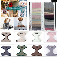 Harnais pour chien en sergé de luxe, petit modèle, personnalisable, pochette à friandises pour chien, ensemble collier et laisse assortis de qualité supérieure, collection
