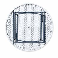 Table à tréteaux moderne et portable en plastique durable, plateau de 4,5 cm d'épaisseur et cadre renforcé, idéale pour les entrées d'hôtels et les salles à manger commerciales