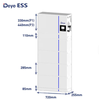 Baterai Penyimpanan Energi Deye ESS AI-W5.1-B 51.2V 100ah LiFePO4 Baterai Surya 10kwh 20kwh 30kwh untuk Penggunaan Rumah Tangga