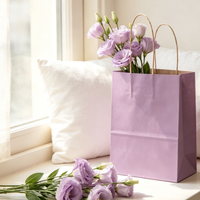 Luxe Morandi-kleurig kraftpapier handtas groothandel aangepaste logo high-end cadeauverpakking