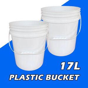 Seau en plastique de 17 litres à prix avantageux, bac de rangement en plastique avec couvercle, étanche, rond, avec poignée - Product Image 1